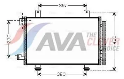 Produktbild von AVA COOLING SYSTEMS SZ5090D Kondensator Klimaanlage Klimakondensator für FIAT Sedici (FY) +Trockner