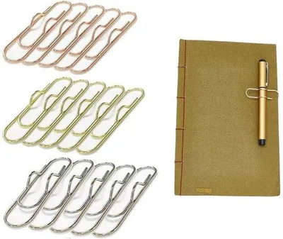 Produktbild von Metallene Penclips, 15 Stück, 3 Farben, Bürobedarf