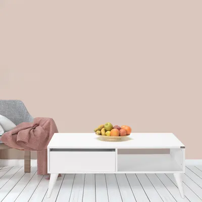 Image de Skye Decor, Shp-655-Dd-1, table basse, blanc diamant, 100 % PANNEAUX DE MÉLAMINE REVÊTUS, 110 x 65 x 42 cm