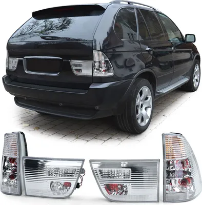 Obrázek produktu pro Zadní sdružená světla ve stříbrné barvě pro BMW X5 E53 z let 1999-2003