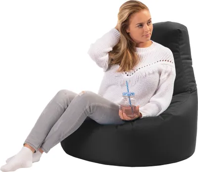 Produktbild von sunnypillow Gaming Sitzsack XXL mit Styropor Füllung Outdoor & Indoor für Kinder & Erwachsene Sitzsäcke Sitzkissen Bodenkissen viele Farben zur Auswahl Schwarz