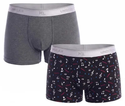 Immagine prodotto di Kisses&Love, confezione da 2 boxer da uomo in cotone elasticizzato, modello KLB1