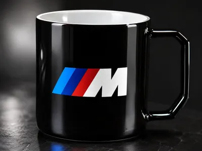 Produktbild von BMW M Logo Motorsport Tasse – schwarz glänzend, 350 ml LIMITED EDITION