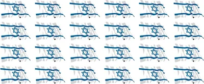 Produktbild von Mini Aufkleber Set - Pack wehend - 33x20mm - selbstklebender Sticker - Fahne - Israel - Flagge / Banner / Standarte fürs Auto, Büro, zu Hause und die Schule - 24 Stück