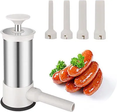 Produktbild von Manuelle Wursthüllenfüller für Zuhause, Edelstahl, 4 Größen