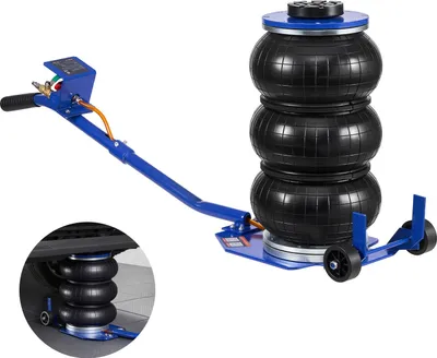 Produktbild von SucceBuy Pneumatischer Wagenheber 3 t mit 6 Stahlrohren, langem Griff und Gummiauflage, Hubhöhe von 140–450 mm, schnelles Anheben, Druckluftheber für Autos, SUVs und Pickups