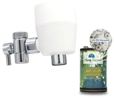 Produktbild von rivaALVA-S Viva EM Wasserhahnfilter | Blockaktivkohlefilter mit EM Keramik