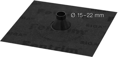 Produktbild von Siga Fentrim Manschette black Ø15–22mm für Rohrdurchdringungen, Kabel, Leerrohre