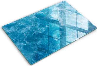 Produktbild von Abdeckung Glas - Küchenabdeckung - 80x52 cm - Abdeckplatte -Blaues Wasser