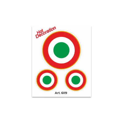 Image de Autocollant Coccarda Italie 10 x 12 cm