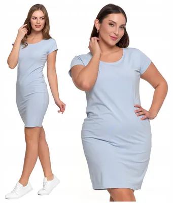 Produktbild von Sommerkleid - Damenkleid Größe M - Tubekleid blau - Kleid kurz - Baumwollkleid