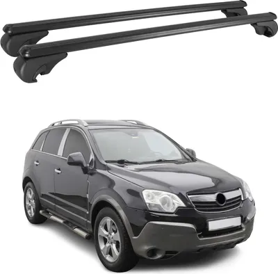 Produktbild von Dachträger für Opel Antara 2006-2017 Gepäckträger Grundträger Alu Schwarz 2x