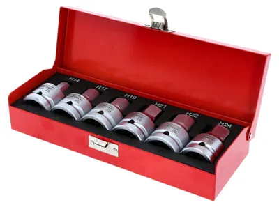 Produktbild von KS Tools 515.0000, Steckschlüssel-Satz, 3/4", 6 Kopf/Köpfe, Chrom-Molybdän-Stahl, ISO 1174, DIN 3121, 2,52 kg