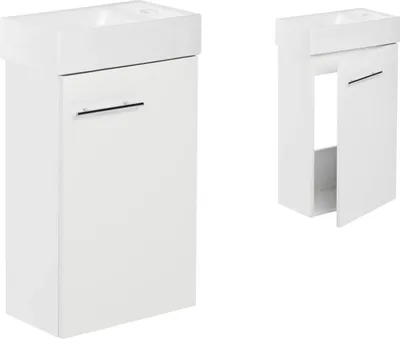 Produktbild von Stamar | Badezimmerschrank, mit Waschbecken- 40 x 22 cm - slim - weiß