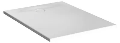 Image de VitrA Receveur de douche rectangle Leaf 100x80 cm - Acrylique blanc mat texturé, recoupable, ultra-plat