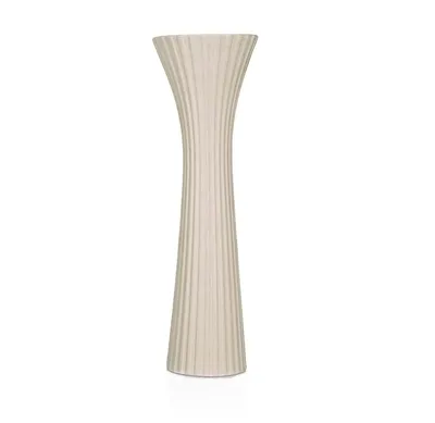 Produktbild von Vase Tanta aus Porzellan, Beige, Höhe 33 cm, Breite 12 cm, Tiefe 12 cm