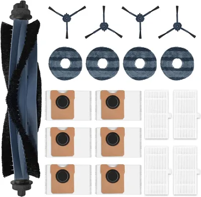 Obrázok produktu pre Súprava príslušenstva pre robotický vysávač 19-dielna, 1 valcová kefa, 4 filtre, 4 handričky na mop, pre