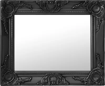 Obrázek produktu pro Nástěnné zrcadlo barokní styl 50 x 40 cm černé