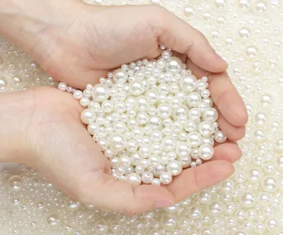 Image de Jeu de perles décoratives - 1000 pièces pour travaux manuels - Blanc