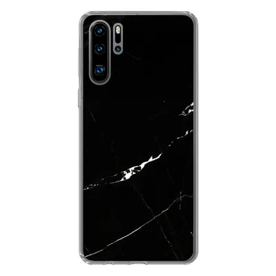 Produktbild von MuchoWow® Handyhülle Schutzhülle Hülle für Huawei P30 Pro Marmor - Schwarz - Natursteine Silikon Softcase Handy Hülle - Schutzdeckel