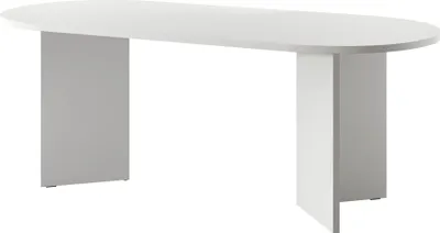 Obrázek produktu pro Selsey OVO - Oválný jídelní stůl, bílý, 90x204 cm