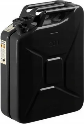 Produktbild von 5 x Benzinkanister Kraftstoffkanister Metall 20 Liter Kanister für Benzin und Diesel SCHWARZ ral 9005