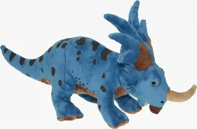 A plush toy dinosaur on a white background.