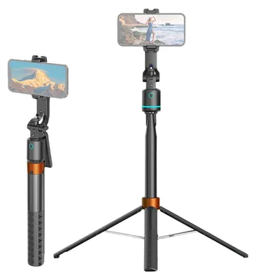 Zdjęcie produktu dla Statyw do selfie z automatycznym śledzeniem twarzy 180 cm / 71 cali Rozsuwany o 360 ° Obrotowy statyw do telefonu Quadrapod Sterowanie gestami z 1/4-calową śrubą Zdalna migawka Statyw do telefonu do Vlog Selfie Transmisja na żywo Zdjęcia grupowe Wideo