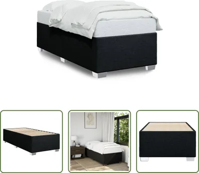 Produktbild von The Living Store Bettgestell Schwarz 90x200 cm Stoff