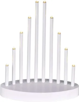 Image de EMOS Bougeoir LED blanc, 24,5 cm, 3x AA, intérieur, blanc chaud, minuterie, DCAW01