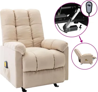 Produktbild von Elektrischer Massagesessel Creme Stoff