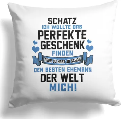 Produktbild von 22Feels Ehefrau Geschenk Hochzeitstag Frauen Deko Kissen Geburtstag Valentinstag Sie Ehepaar Dekoration Liebe Wohnaccessoire Wohnzimmer Schlafzimmer Couch