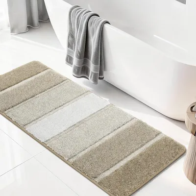 Produktbild von Badematte 50 x 150 cm, weich, rutschfest, waschbar, beige