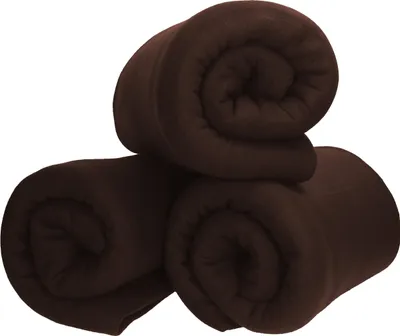 Produktbild von Betz Fleecedecke 3 Stück 130x170 cm 180g/m² – Wohndecke & Kuscheldecke – Flauschige Sofadecke als Tagesdecke – Leicht, wärmend & pflegeleicht - braun