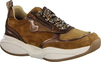 Produktbild von Xsensible SWX21 Damen Schnürschuh, Wechselfußbett, Leder, Cognac Combi - Damenschuhe Bequeme Schnürschuhe, Braun, leder
