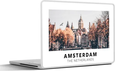 Produktbild von MuchoWow® Laptop Aufkleber Sticker Cover Amsterdam - Niederlande - Brücke 36.5x27.5 cm - Laptop-Sticker