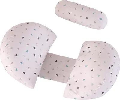 Image de Oreiller de grossesse en forme de U,Oreiller en coton à double talon compensé, Oreiller pour le corps Soutien pour les jambes,avec housse en coton amovible（Blanc,Coton）