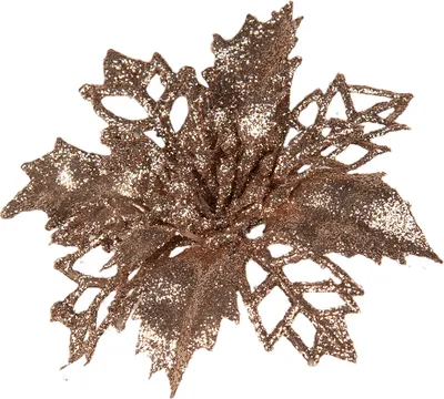 Immagine prodotto di Stella di Natale artificiale Clayre & Eef Ø 9x2 cm Plastica color rame