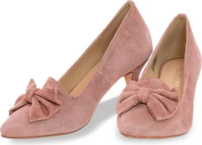 Produktbild von Hirschkogel Pumps aus Leder mit Dekoschleife auf dem Spann und 7 cm Absatzhöhe