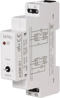 Produktbild von Zamel Treppenhaus-Verzögerungsschalter für DIN-Tragschiene ASM-01