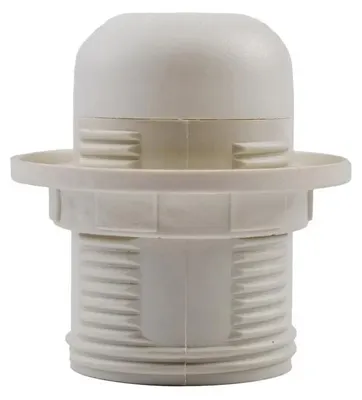 Produktbild von E27 Isolierlampenfassung mit Außengewinde, weiß OTE27-01/0/T