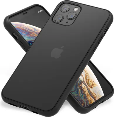Two black iPhone cases are shown, one partially covering the other, against a white background.