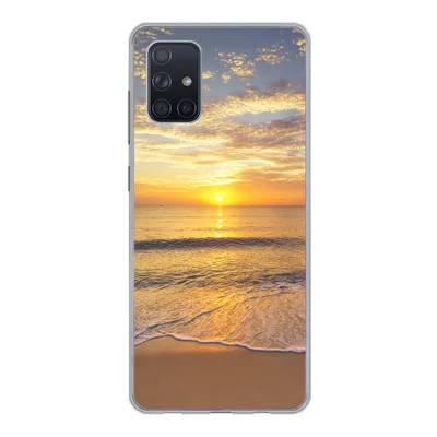 Produktbild von MuchoWow® Handyhülle Schutzhülle Hülle für Samsung Galaxy A51 5G Strand - Sonnenuntergang - Meer Silikon Softcase Handy Hülle - Abbildung