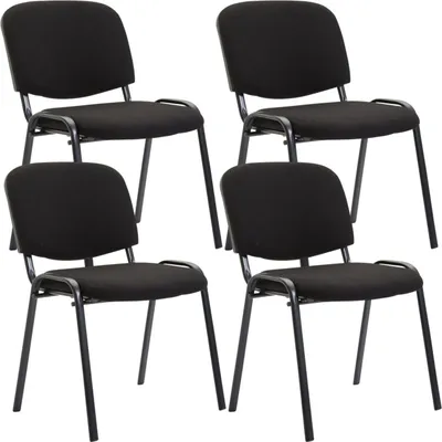 Produktbild von 4er Set Besucherstuhl Ken Stoff schwarz