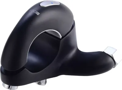 Produktbild von Aufputz Designer Wannenarmatur schwarz | Wasserhahn Bad | Einhebelmischer Badewanne | Einhebel Mischbatterie| Wannen Armatur | Badewannenarmatur
