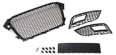 Kühlergrill Sportgrill Wabengitter + Gitter Stoßstange für Audi A4 B8 Facelift – Produktansicht