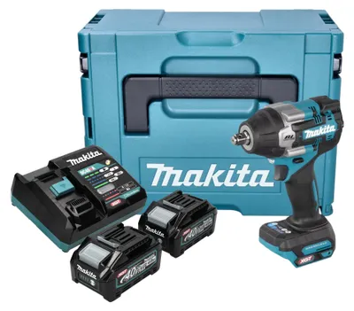 Zdjęcie produktu dla Makita TW007GM201, Klucz udarowy, Bezszczotkowy, Czarny, Niebieski, 1/2", 2300 RPM, 760 N·m