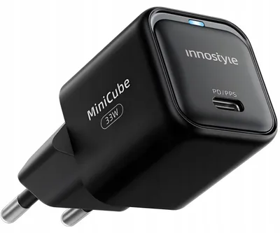 Produktbild von Innostyle MiniCube USB-C Ladegerät 33W PD/PPS Schnellladegerät Schwarz