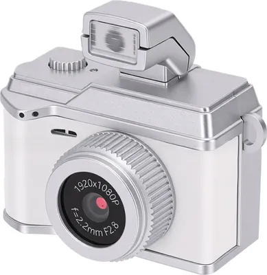 Produktbild von Winzige digitale Schlüsselanhänger-Kamera 1080P FHD 8MP Daumengroße Kamera-Schlüsselanhänger mit 0,96-Zoll-Farbbildschirm 32 GB Speicherkarte LED-Fülllicht Weiß