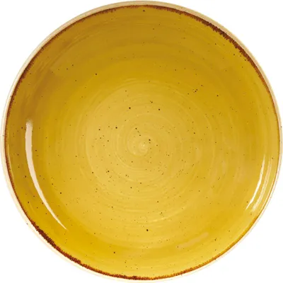 Produktbild von CHURCHILL Stonecast Mustard Seed Yellow Teller tief, coup, ø: 248 mm